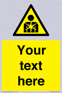 Custom Warning substance or mixture presenting a health hazard